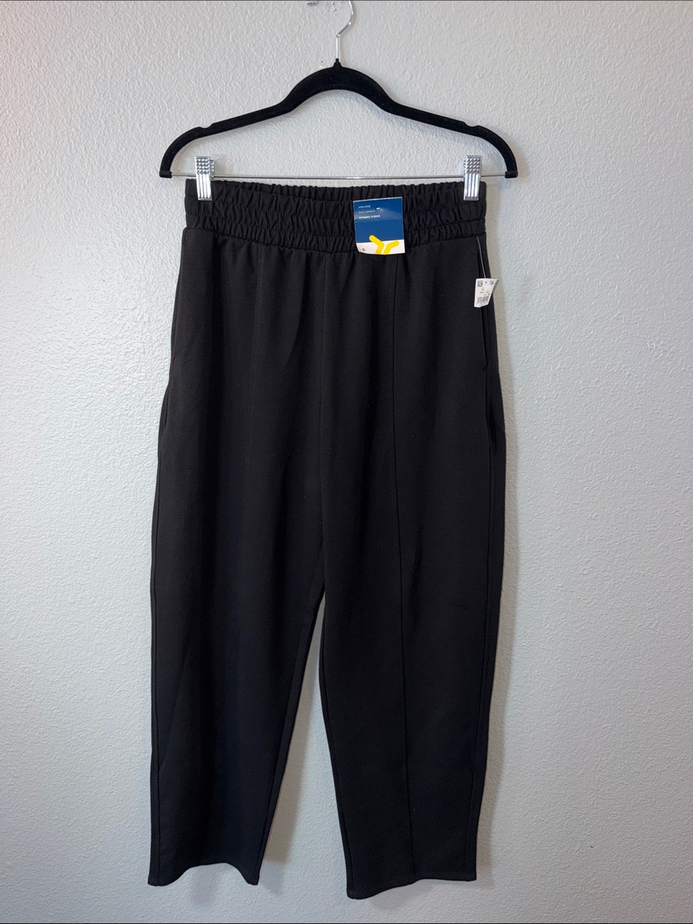 Women’s Ild Navy Dynamic Fleece Black Elastic-Waist Pull-On Pants